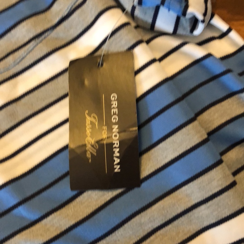 Greg Norman Blue Striped Polo Shirt UPF 25 - Picture 7 of 8